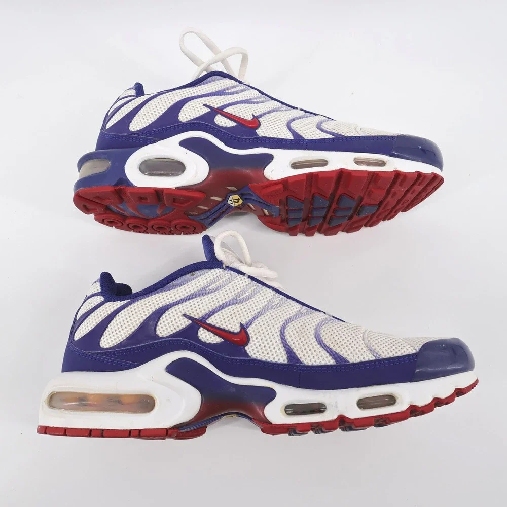 Nike Air Max Plus‎ CJ9928-100 Sneakers Blue White Mens 8.5 No Insoles
